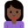 woman frowning, dark skin tone